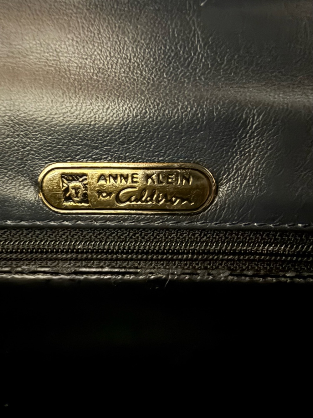 Anne Klein Navy Blue Leather Crossbody Bag - Picture 6 of 9